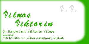 vilmos viktorin business card